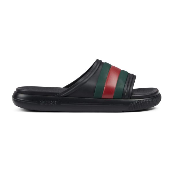 Gucci Men's Web Slide Sandal - Image 2