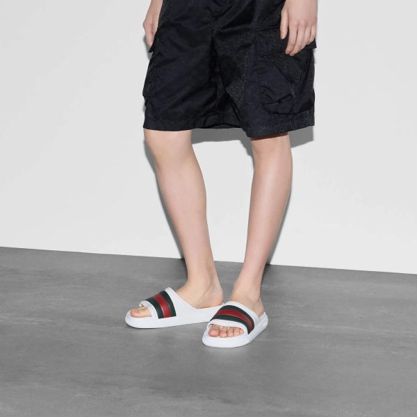 Gucci Men’s Web Slide Sandal - Image 6