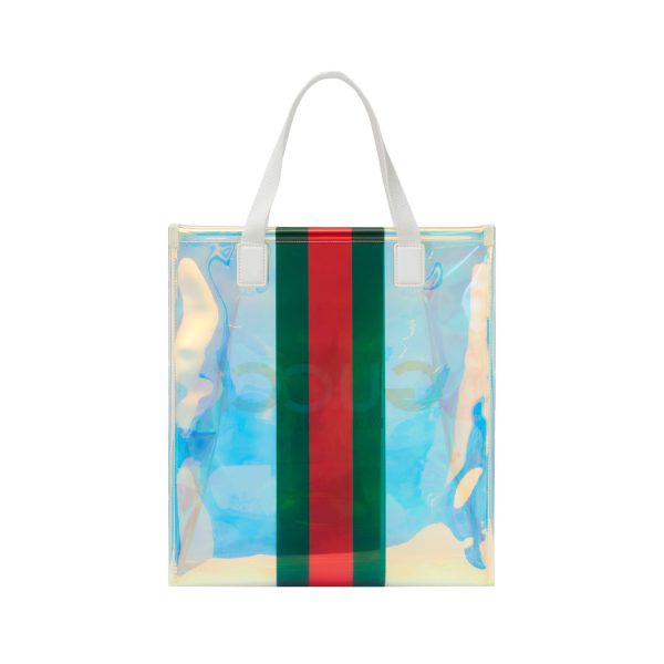 Gucci Small Transparent Tote Bag With Web at Enigma Boutique