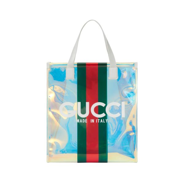 Gucci Small Transparent Tote Bag With Web at Enigma Boutique