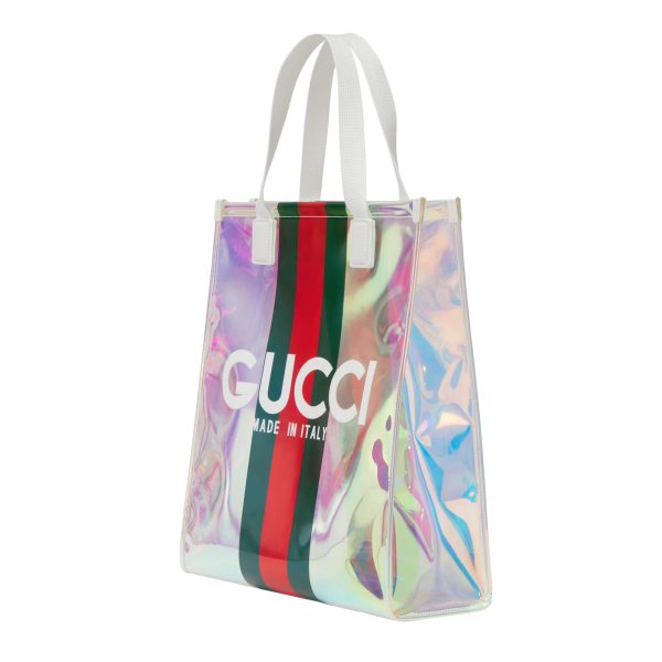 Gucci Small Transparent Tote Bag With Web at Enigma Boutique