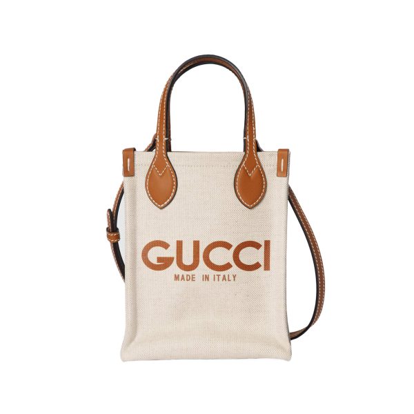 Gucci Super Mini Tote Bag With GUCCI Print at Enigma Boutique