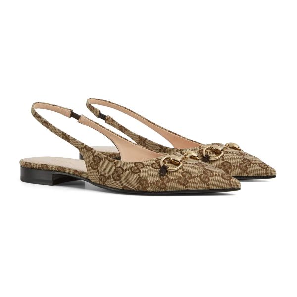 Gucci Women's Horsebit Slingback Ballet Flat