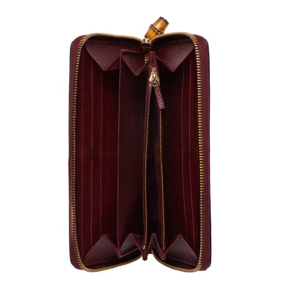 Gucci Zip Around Wallet With Bamboo at Enigma Boutique