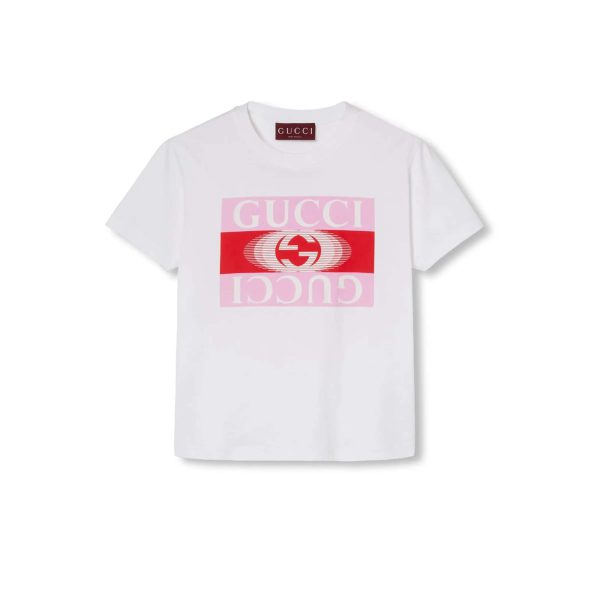 Gucci Cotton Jersey T-shirt With GUCCI Print at Enigma Boutique