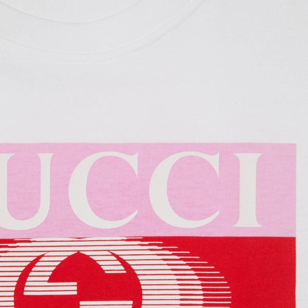 Gucci Cotton Jersey T-shirt With GUCCI Print - Image 5