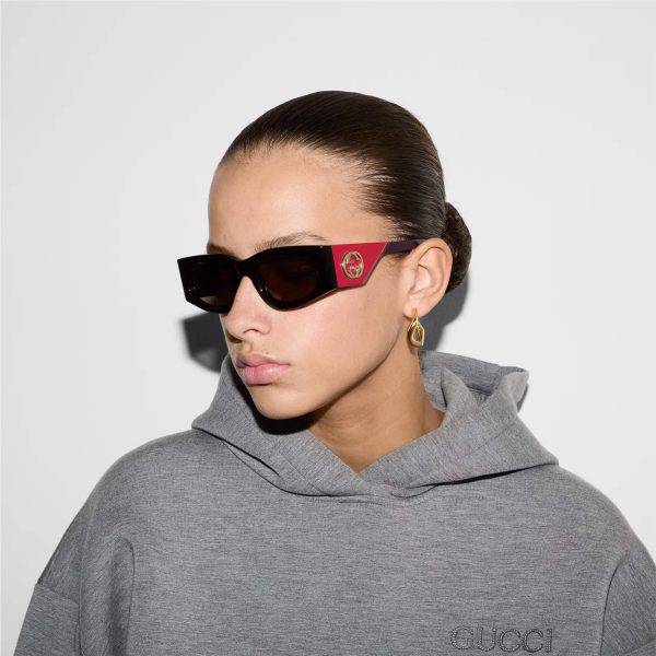 Gucci Rectangular Frame Sunglasses - Image 3