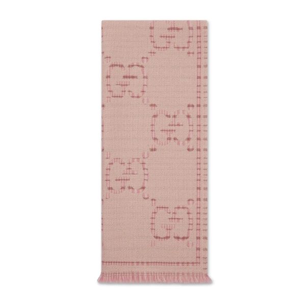 Gucci Check GG Wool Jacquard Scarf at Enigma Boutique