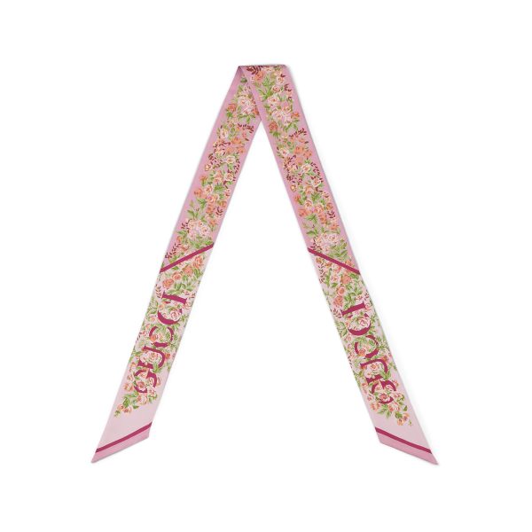 Gucci Printed Silk Neck Bow - Image 2