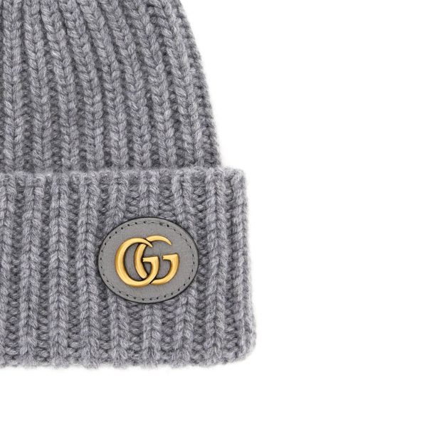 Gucci Wool Cashmere Hat With Double G - Image 3