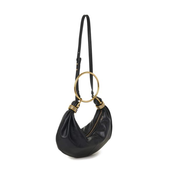 Chloé Small Bracelet Hobo Bag In Grained Leather at Enigma Boutique