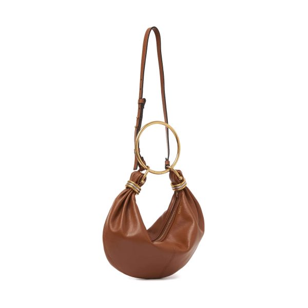 Chloé Small Bracelet Hobo Bag In Grained Leather at Enigma Boutique