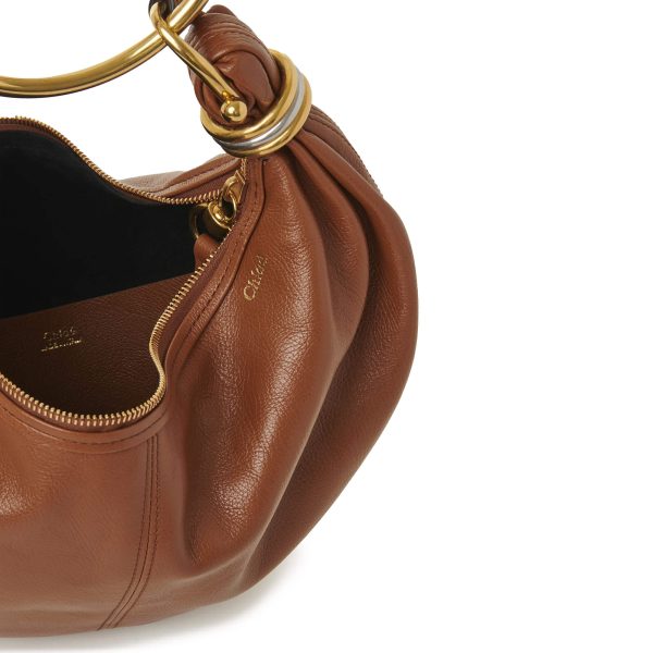 Chloé Small Bracelet Hobo Bag In Grained Leather at Enigma Boutique