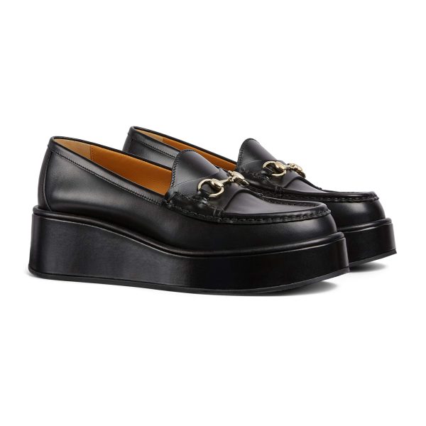 Gucci Women's Horsebit Wedge Loafer