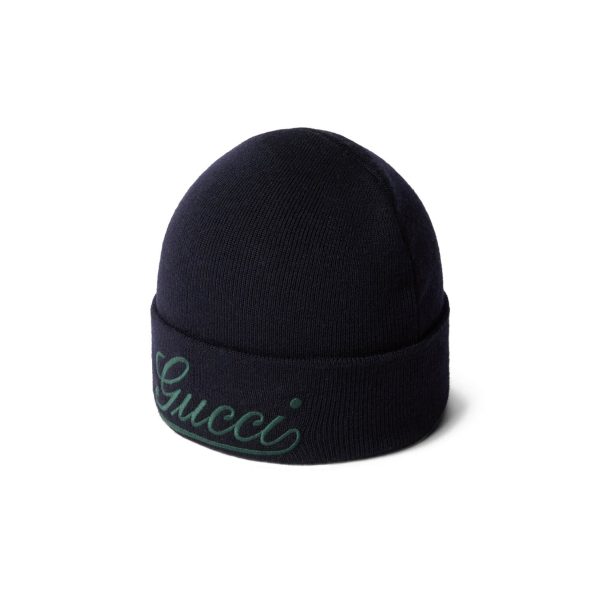 Gucci Wool Hat With Gucci Embroidery