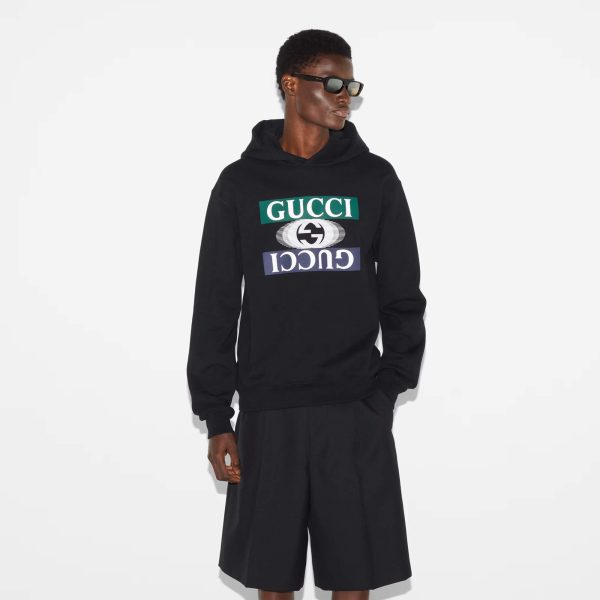 Gucci Cotton Jersey Hooded Sweatshirt at Enigma Boutique