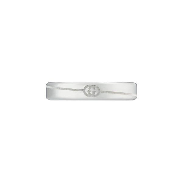 Gucci Diagonal Interlocking G Thin Ring at Enigma Boutique