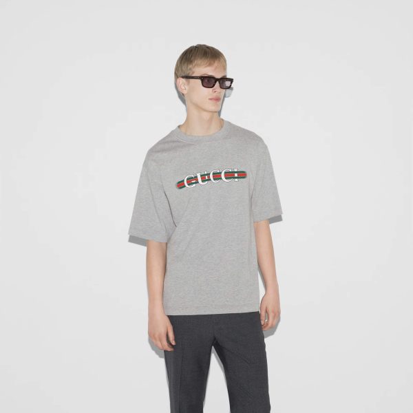 Gucci Cotton Jersey T-shirt With GUCCI Print - Image 2