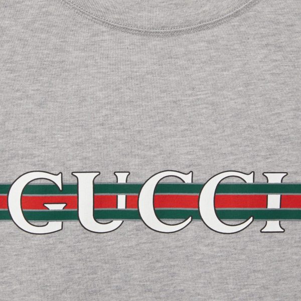 Gucci Cotton Jersey T-shirt With GUCCI Print - Image 5