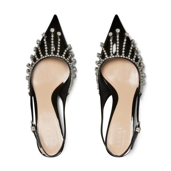 Gucci Women's Pump With Crystal Chain at Enigma Boutique