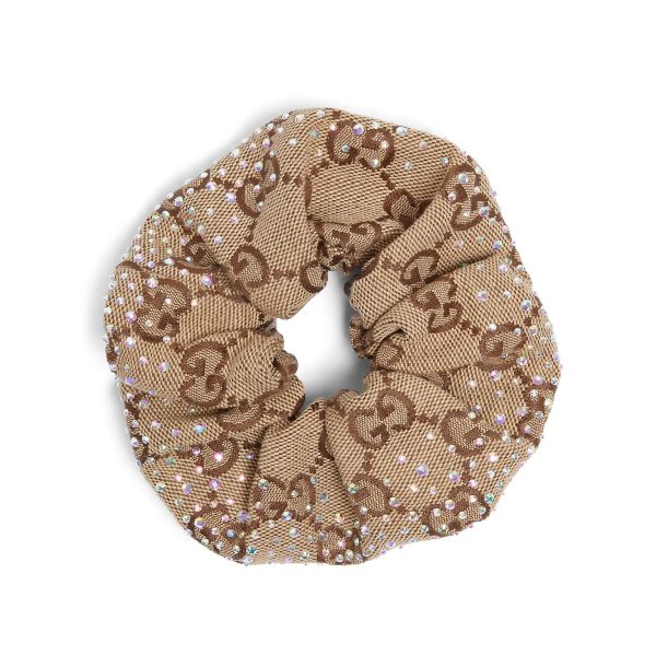 Gucci GG Canvas Scrunchie With Crystals at Enigma Boutique