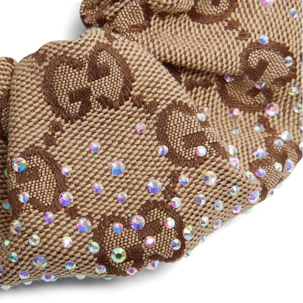 Gucci GG Canvas Scrunchie With Crystals at Enigma Boutique