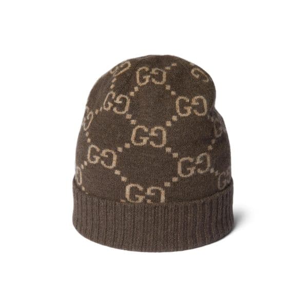 Gucci GG Cashmere Jacquard Hat at Enigma Boutique