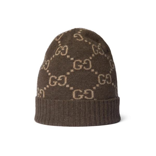 Gucci GG Cashmere Jacquard Hat at Enigma Boutique