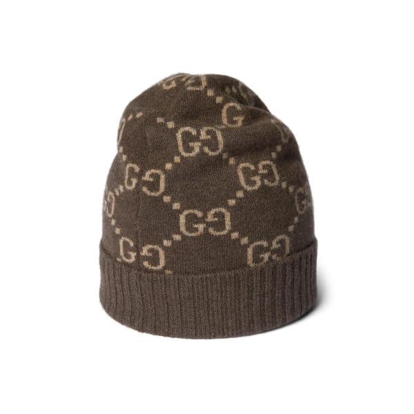 Gucci GG Cashmere Jacquard Hat - Image 3