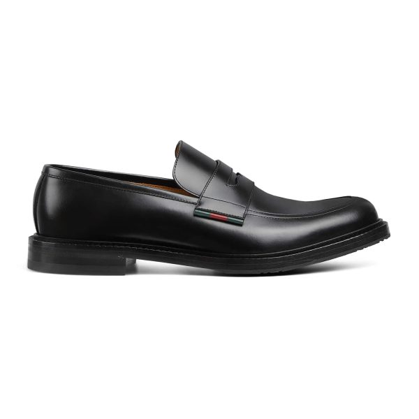 Gucci Men's Loafer With Leather Web - Image 2