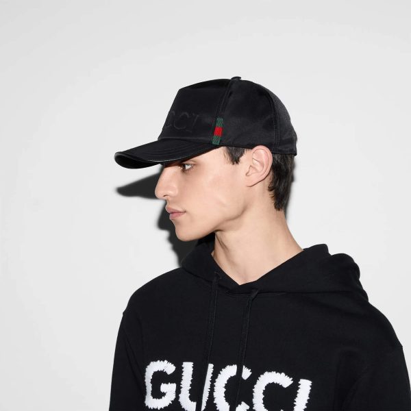 Gucci Nylon Baseball Hat With GUCCI Logo - Image 4