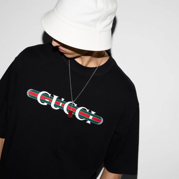 Gucci Printed Cotton Jersey T-shirt at Enigma Boutique