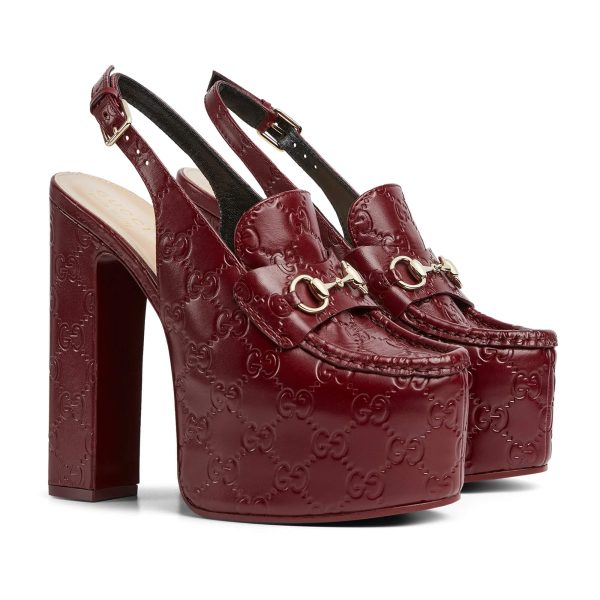 Gucci Women's Horsebit Platform Loafer Slingback at Enigma Boutique