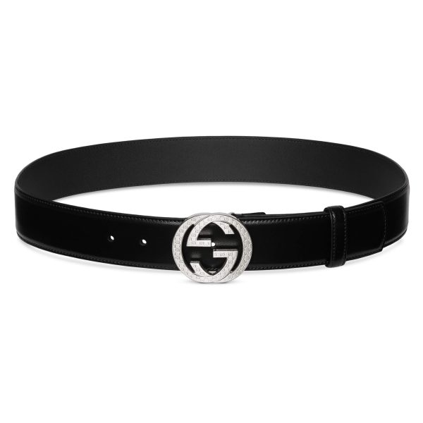 Gucci Belt With Interlocking G Engraved Buckle at Enigma Boutique