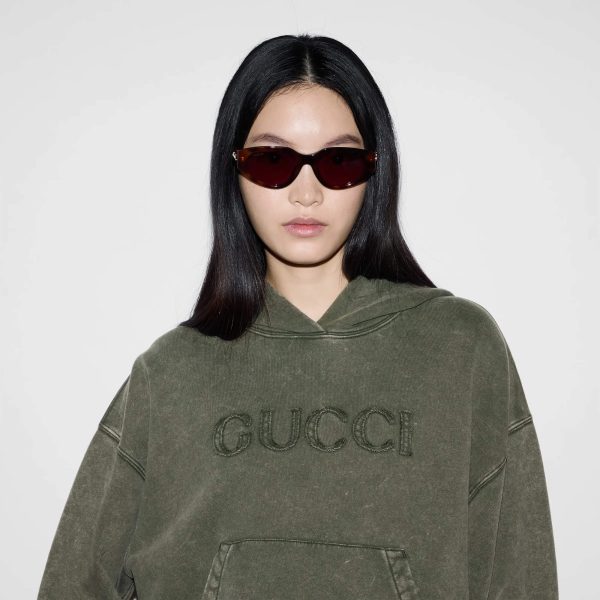 Gucci Embroidered Cotton Jersey Hooded Sweatshirt - Image 4