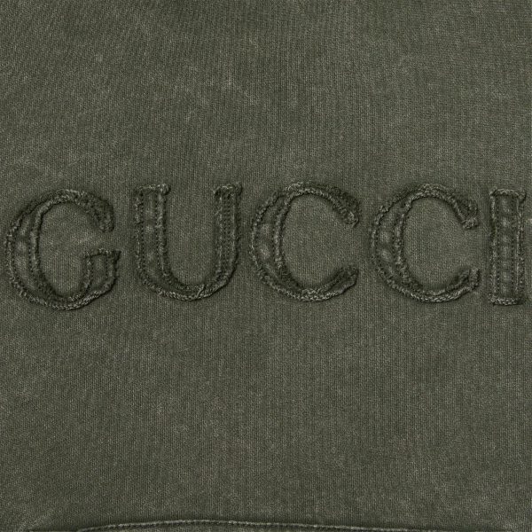 Gucci Embroidered Cotton Jersey Hooded Sweatshirt at Enigma Boutique