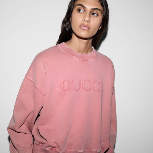 Gucci Embroidered Cotton Jersey Sweatshirt at Enigma Boutique