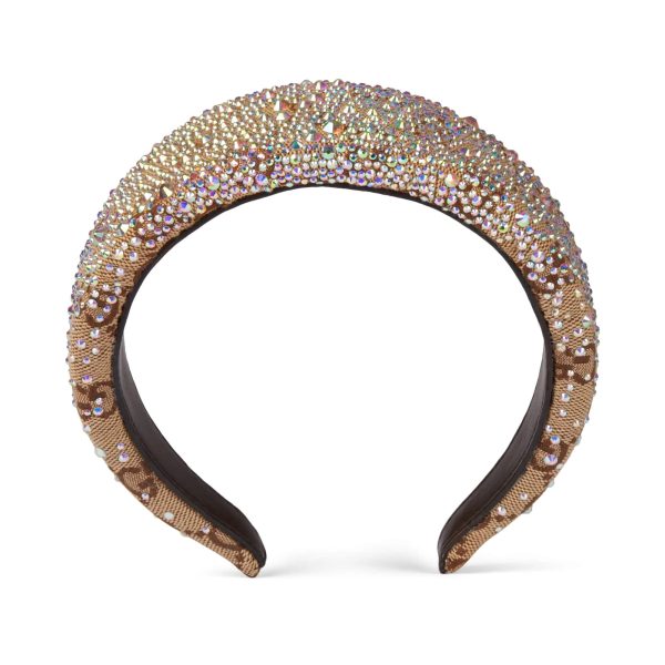 Gucci GG Canvas Hairband With Crystals at Enigma Boutique