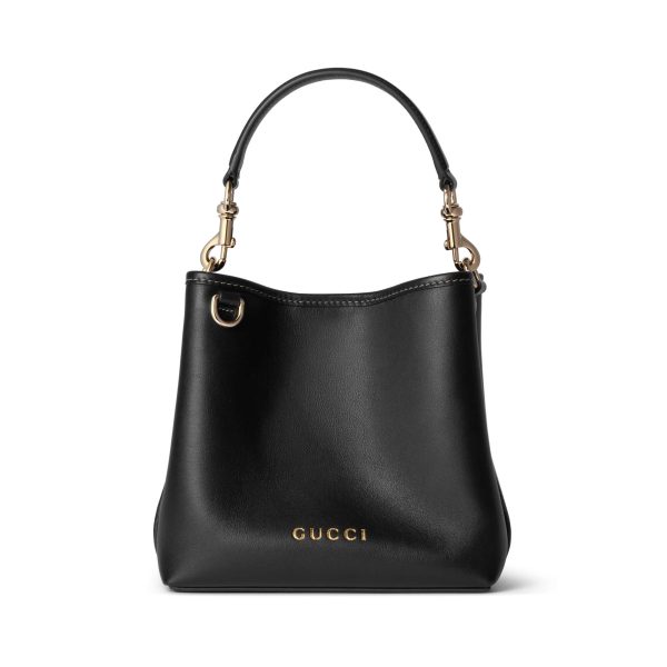 Gucci GG Emblem Mini Bucket Bag at Enigma Boutique