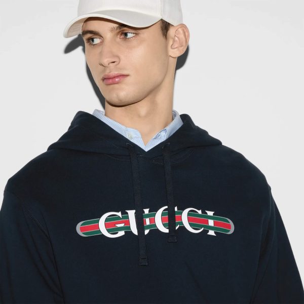 Gucci Cotton Jersey Hooded Sweatshirt at Enigma Boutique