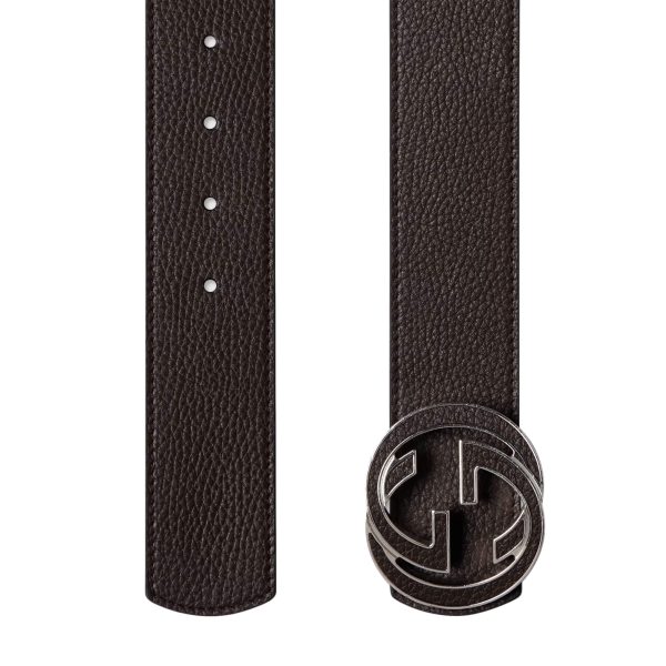 Gucci Reversible Belt With Interlocking G Buckle - Image 3