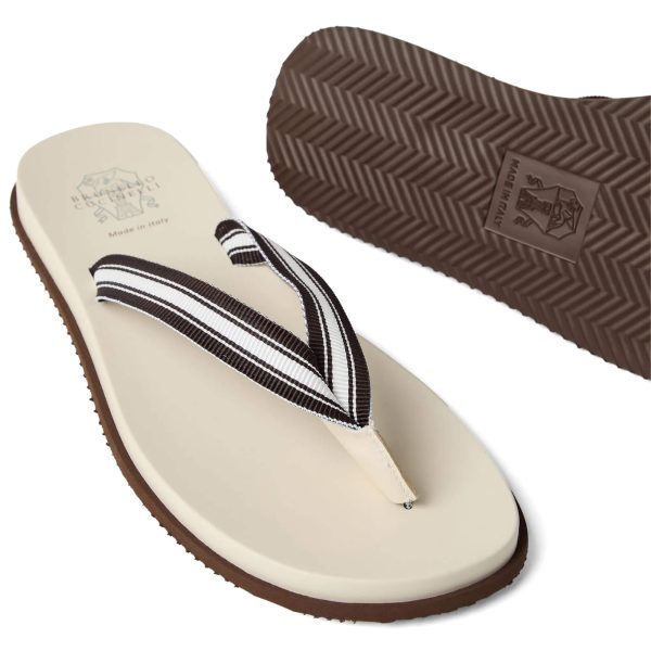 Brunello Cucinelli Leather Pool Slides - Image 4