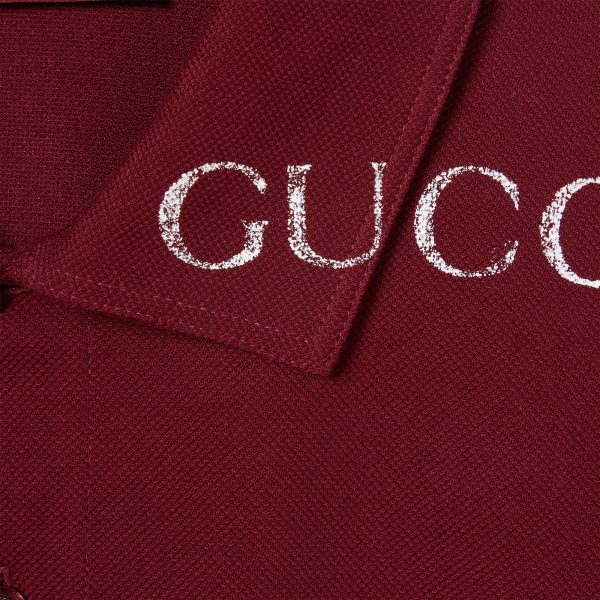 Gucci Printed Cotton Polo Shirt - Image 4