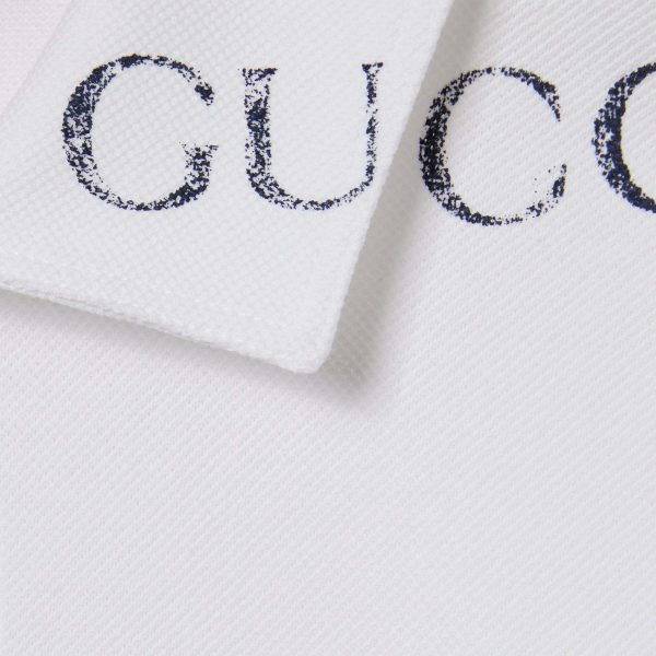 Gucci Printed Cotton Polo Shirt - Image 4