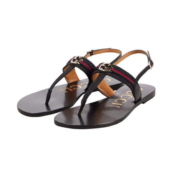 Gucci Women’s Interlocking G Web Sandal - Image 3