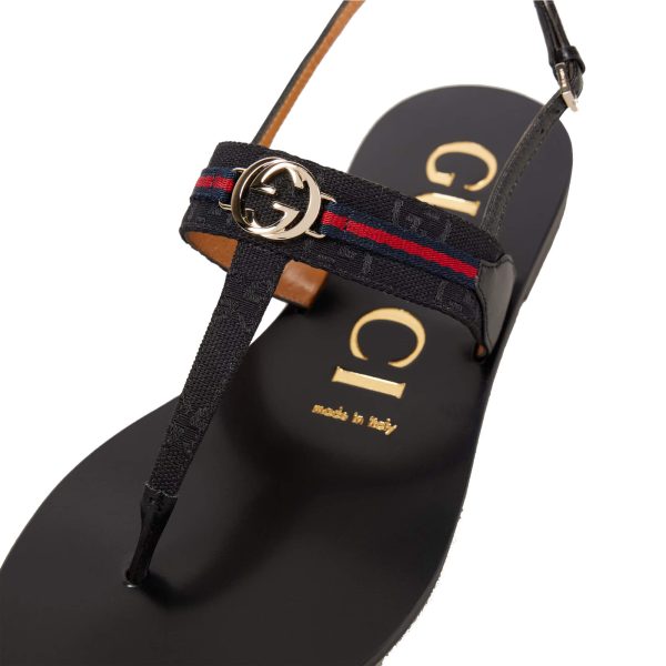 Gucci Women’s Interlocking G Web Sandal - Image 4