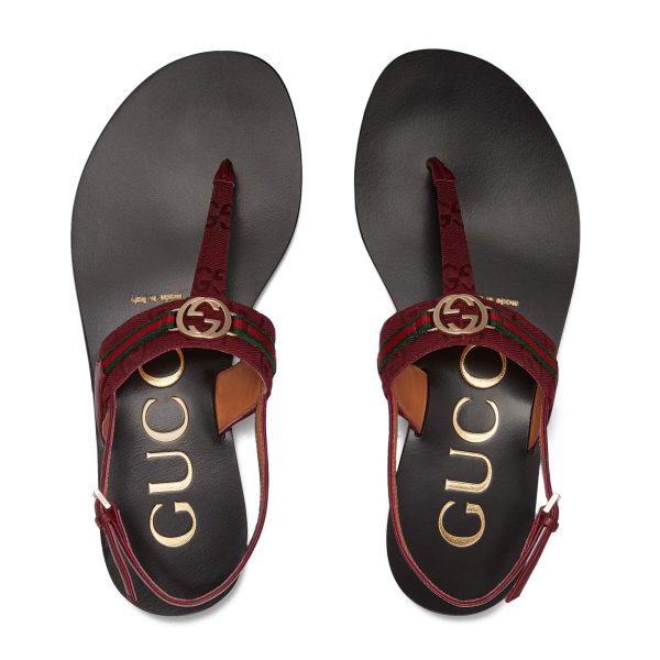 Gucci Women’s Interlocking G Web Sandal - Image 4