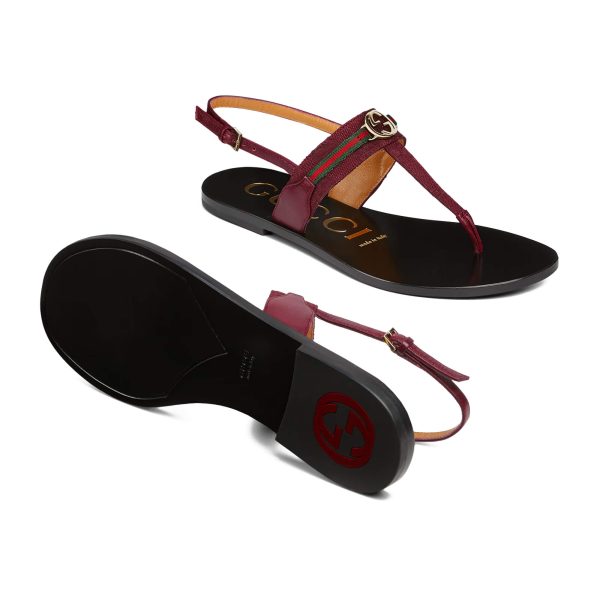 Gucci Women’s Interlocking G Web Sandal - Image 5