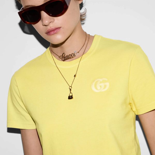 Gucci Embroidered Cotton Jersey T-shirt - Image 4