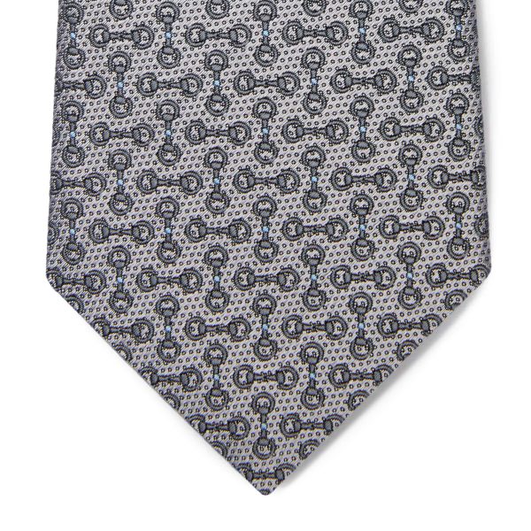 Gucci Horsebit Silk Jacquard Tie - Image 3